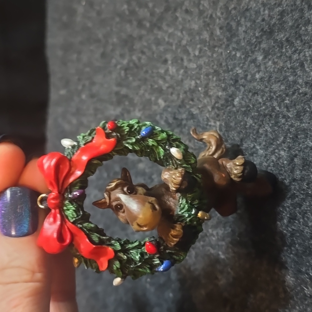 Elmer horse Christmas ornament